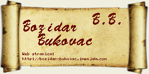 Božidar Bukovac vizit kartica